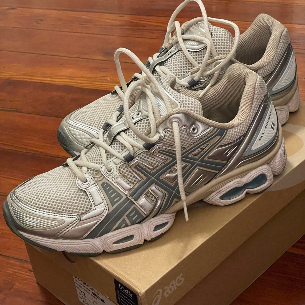 Asics Gel-Nimbus 9 Steel Grey/White Tennis Shoes